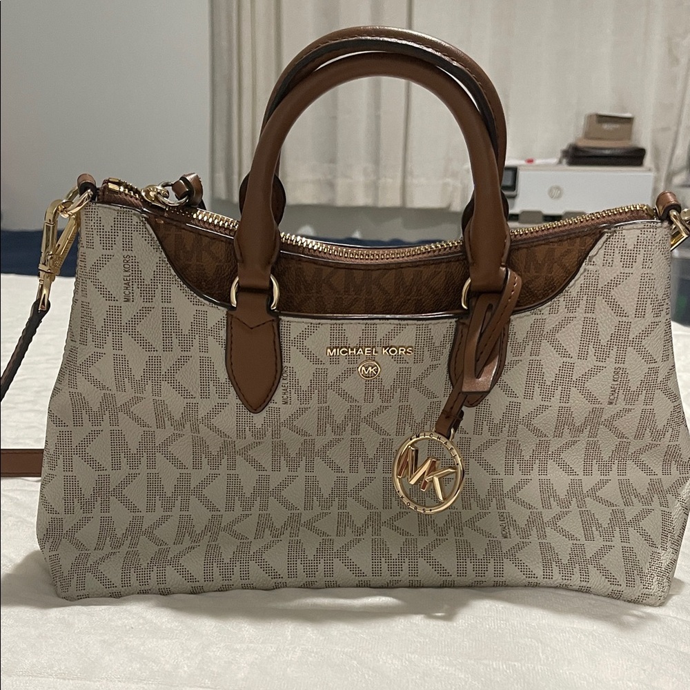 Michael Kors Tan and Brown Satchel